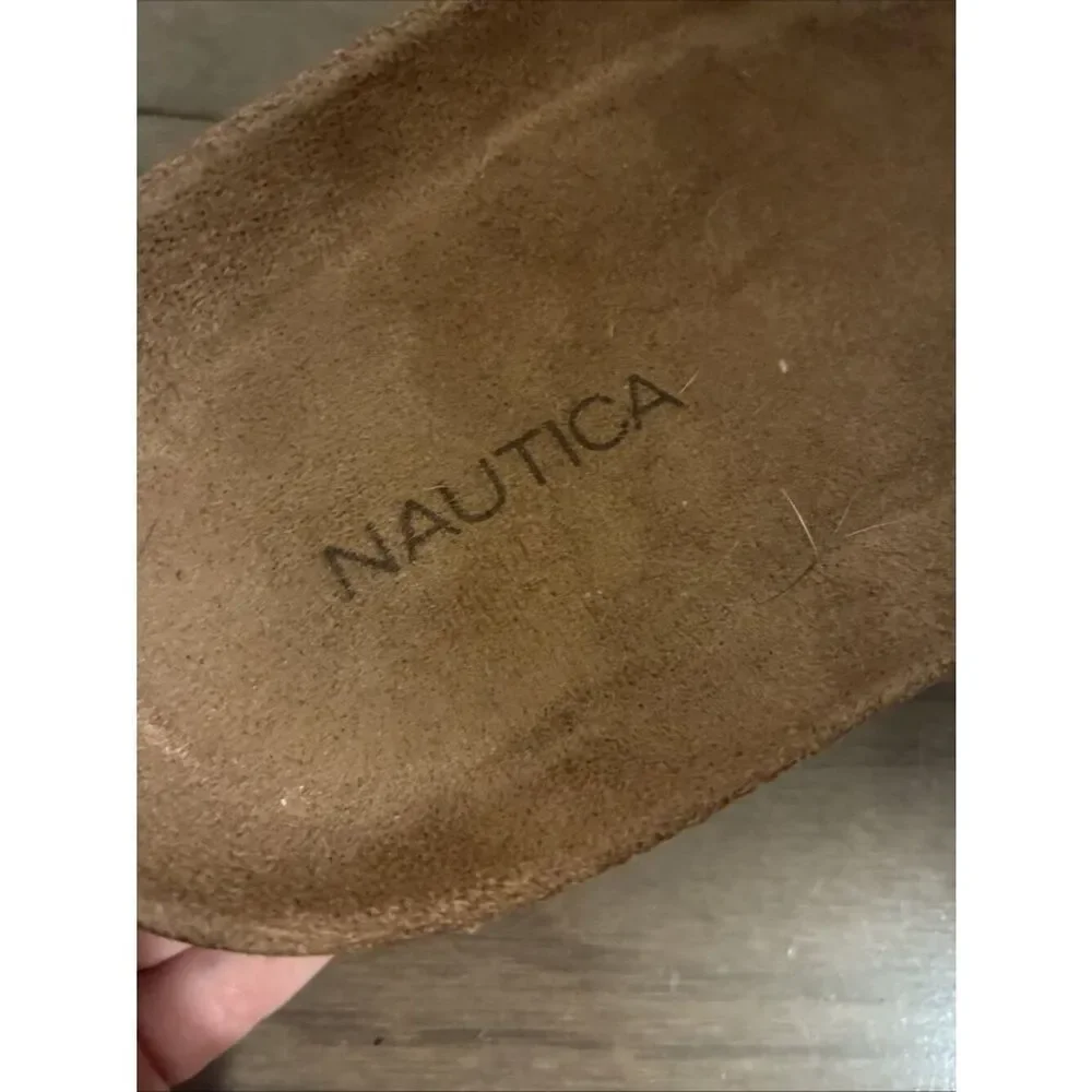 nautica mens brown slides Sandals 13